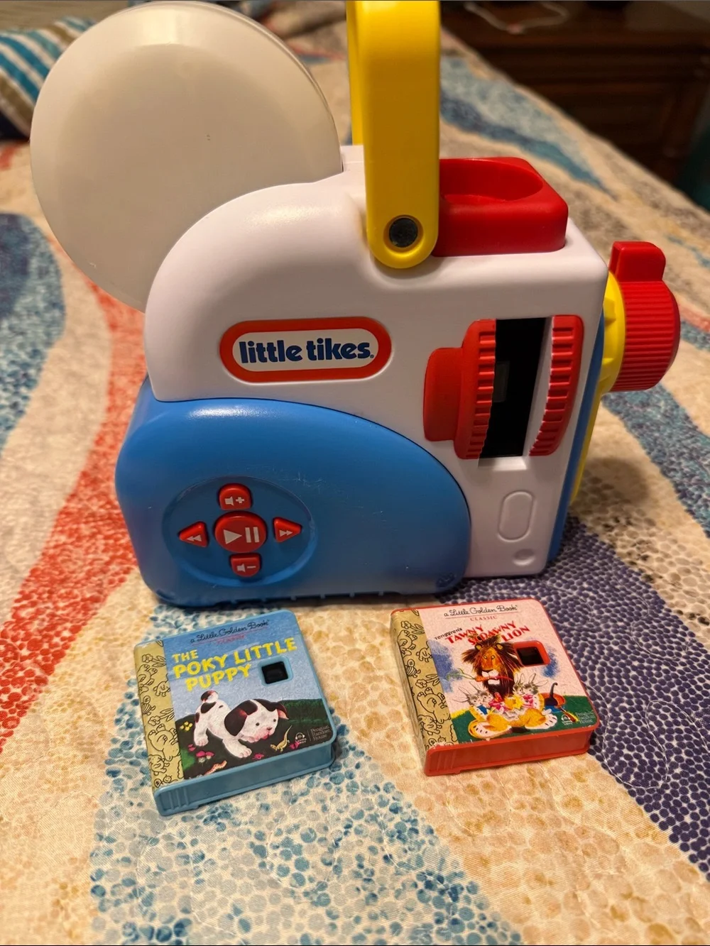 Bright Multi-Color Kids Pretend Camera Toy - Red, Yellow, Blue, White